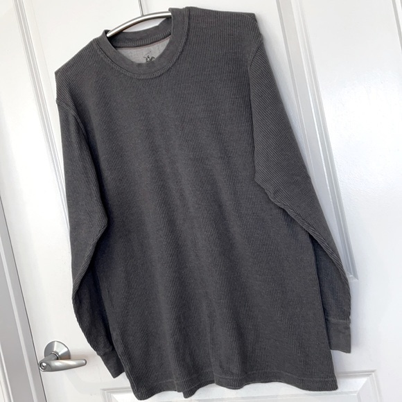 BEVERLY HILLS POLO CLUB | Men’s Dark Gray Thermal Style XXL Long Sleeve Shirt - Picture 1 of 5